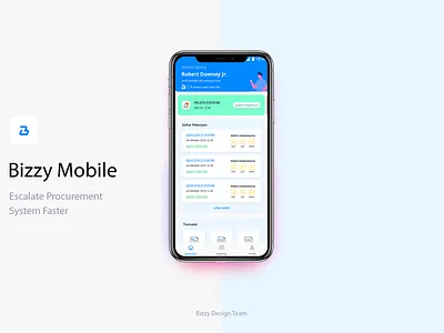 Bizzy Mobile Homepage approval b2b bizzy business design homepage landing page login mobile mobileapp procurement quotation ui ux