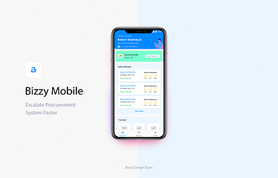 Bizzy Mobile Homepage approval b2b bizzy business design homepage landing page login mobile mobileapp procurement quotation ui ux