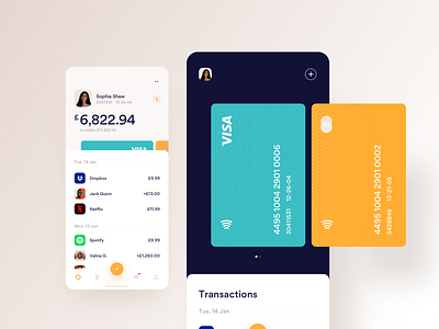 My Cards add app cards dailyui debit design history icon ios minimal mobile navigation transactions ui user ux visa web