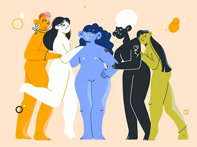 You've got this! adobe colorful female feminine girls group illustration photoshop support