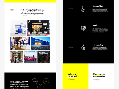 Part 2 • New website for Minale Design Strategy agency art direction black brand datocms development minimalist redesign web design website white yellow