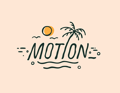 Motion bali beach clientwork custom lettering design digitalart hand drawn handlettering illustration indonesia itsjerryokolo jerryokolo logo designer logotype palm tree procreate summer typography