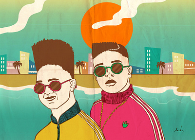 80s - Lindavanbruggen comic design illustration