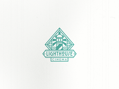 Lighthouse Deco Logo art deco badge branding film filmstrip gatsby geometric light lighthouse line art logo logo design luxurious modern vintage movie negative space sea vintage