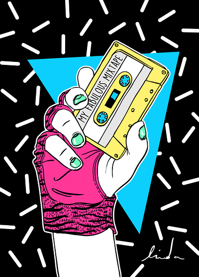 mixtape branding comic illustration illustration design