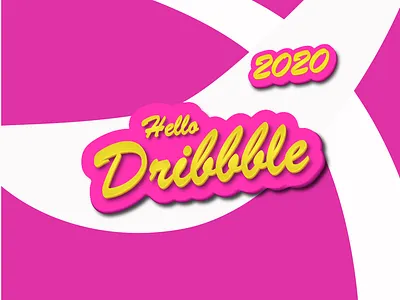 Hello dribbble! art design dribbble hello flat icon illustration typography ux vector web website