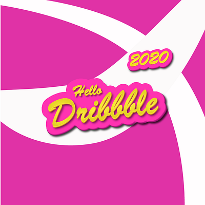 Hello dribbble! art design dribbble hello flat icon illustration typography ux vector web website