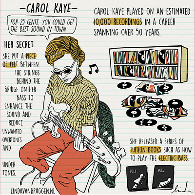 Carol Kaye illustration infographic storytelling