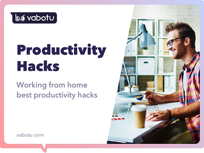 Productivity Hacks Vabotu app design banner ad design digital ad graphic design ui design