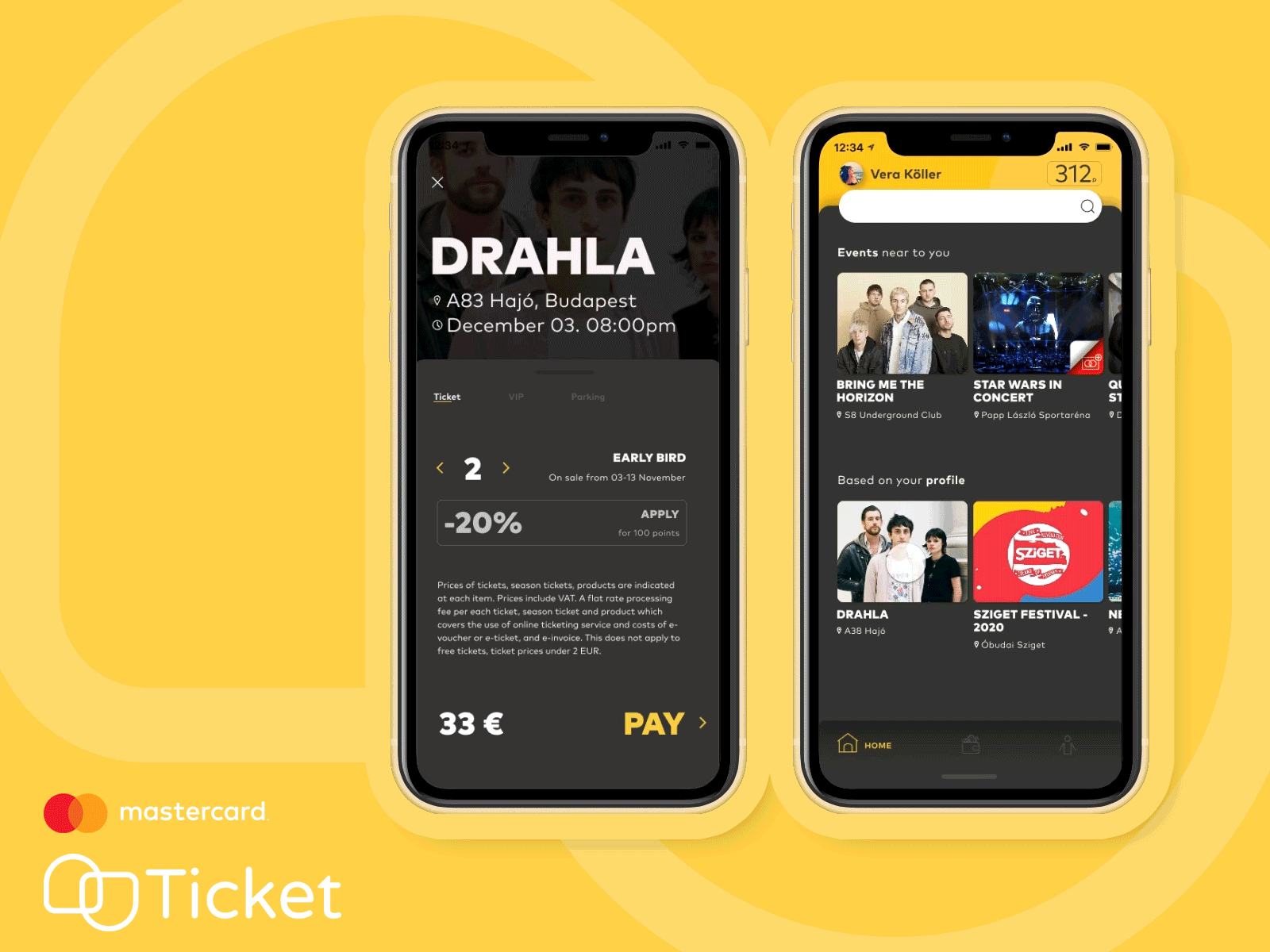 Master Card Loyalty App Ticket Selection animated gif animation app branding design minimal type typography ui ux