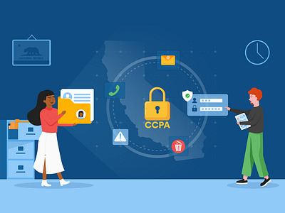 ccpa compliance adobe banner design california ccpa data security flat illustration gdpr guides illustrator jotform