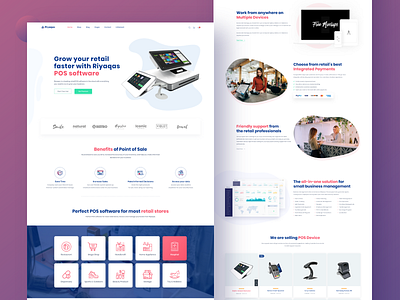 Pos device and software design ui uiux user experience design user interface design ux web web design web template website