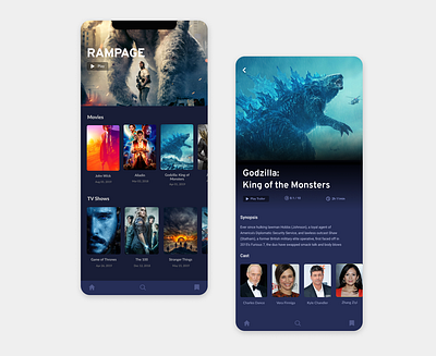 Movie mania App design mobile ui uiux