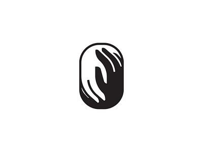 Hands logo icon black simple