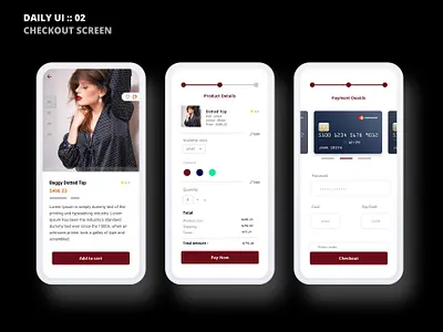 DAILY UI 02 "CHECKOUT SCREEN" checkout colours daily 100 challenge daily ui figma mockups photoshop screen uidesign uiux uiux design