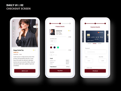 DAILY UI 02 "CHECKOUT SCREEN" checkout colours daily 100 challenge daily ui figma mockups photoshop screen uidesign uiux uiux design