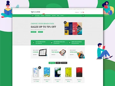 Bookstore Ecommerce Theme bookshelf bookshop bookstore business ecommerce envatomarket joomla joomla template joomlabuff online shop online shopping online store webdesign