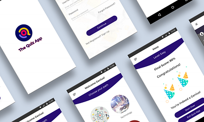 Quiz app design design figmadesign mockup ui