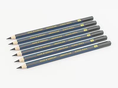 01_Pencil 3d model 3d product design 3ds max 3dscene branding collection color pencil creative deco objects desk drawing pencil dribbble eraser flat graphite grip high poly pencil ink latest low poly pencil