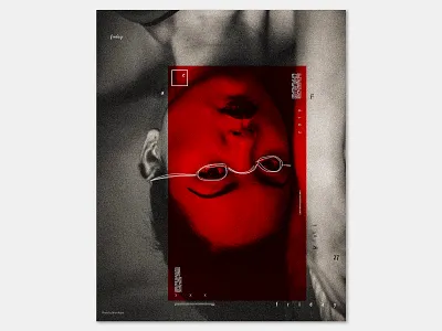 Cover artwork. Friday a4 avantgarde blackandwhite concept cover cover art cover artwork cover design covers minimal minimalist plakat poster poster a day poster art poster design red solonskyi typography