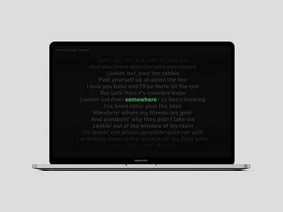 SongScreen a Spotify MacOS screensaver app design flat macos mockup screensaver spotify ui vector
