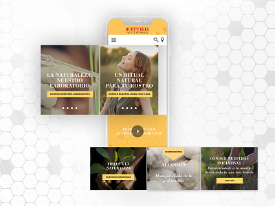 Burt's Bees Mobile modules atomic atomic design bees modules organisms responsive website website design