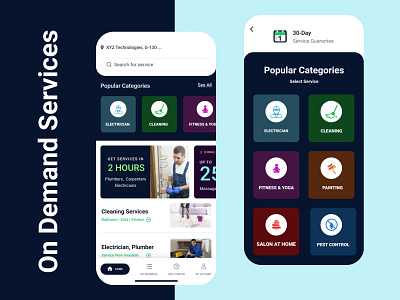 On Demand Service App brand design branding clean clean ui concept creative design design typography ui ux
