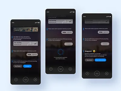 Chatbot app assistant blue chatbot dark design loader minimal mobile payment process service ui ui design ux webdesign