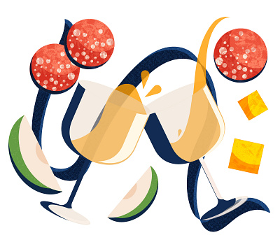 Vineyards in Vienna: Spot 2 editorial editorial illustration europe food illustration illustrator minimal vector vienna