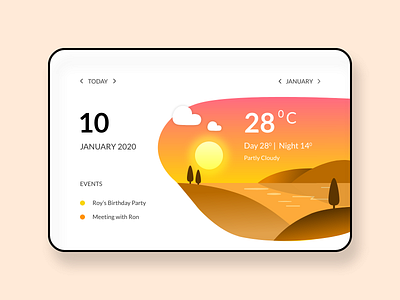 Calendar adobe xd calander calendar calendar design design ixd tablet ui uidesign ux uxdesign