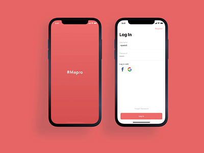 MEPRO app clean design ui ux