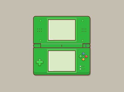 Nintendo DS Lite design ds flat game illustration nintendo oldschool portable vector