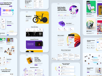 Startup Landing Pack agency app bicycle book landing pricing table sass startup