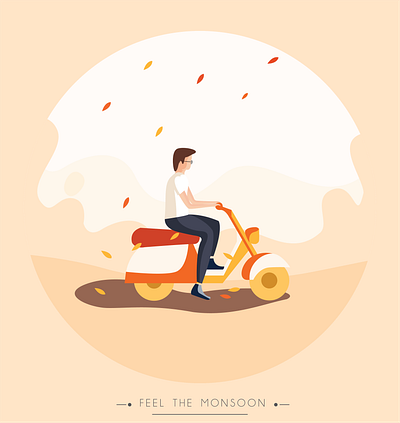 FEEL THE MONSOONS abstract artwork design illustration ui ux vector web web landing page website