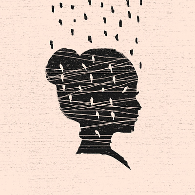 Anxiety animation anxiety green people think thinking thoughts woman