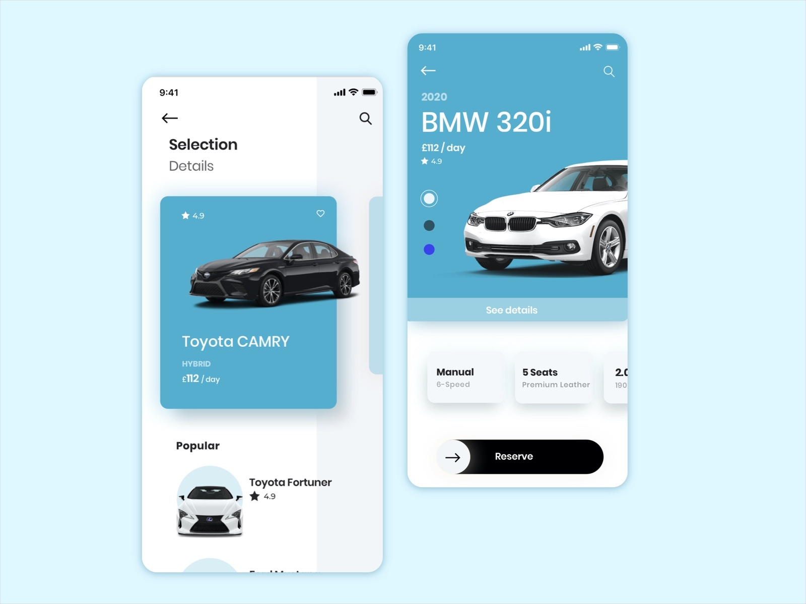 Car rental concept app car concept design flow ios mobile sketch ui ux vector wireframes