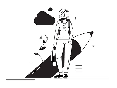 Designer creative design designer digitalart drawing girl happiness illustration vectorart