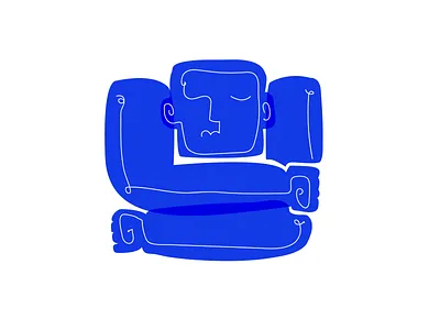 Blue Monday blue blue monday blues concept design drawing flat hand illustration minimal sad sadness vector