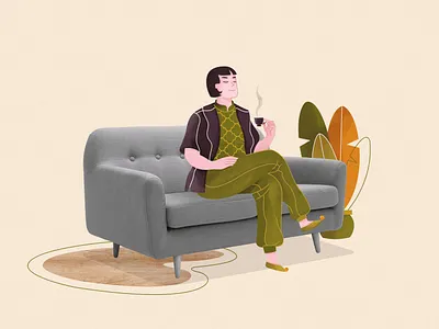 Miss Turkish Coffee art character characterdesign collage collageart color concept design digitalpaiting vector