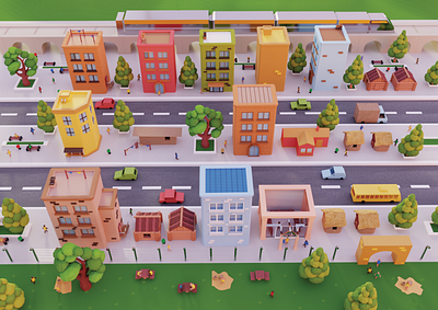 Editorial - 3D Illustration #1 3d 3d art blender design editorial illustration low poly render