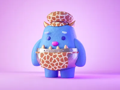 Blue cow 3d cinema4d design octane photoshop shanghai