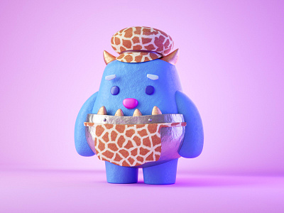 Blue cow 3d cinema4d design octane photoshop shanghai