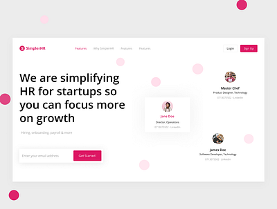 HR App — Website product design ui design website concept