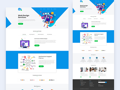 Web Design Services Landing page app branding design development flat holidays icon illustration typography vector web design web design agency web design company