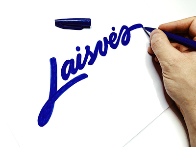 Laisvės branding calligraphy calligraphy logo custom flow goodtype handlettering handtype handwritten laisvės lettering logo logo design logodesigner logotype process script tv typography unique