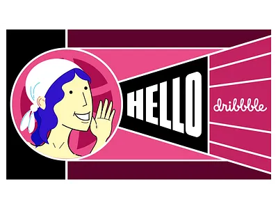 Hello 2d debuts firstshot hello illustraion inspiration rodchenko vector