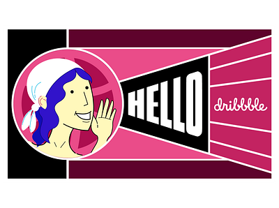 Hello 2d debuts firstshot hello illustraion inspiration rodchenko vector