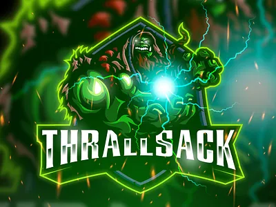 THRALLSACK ESPORTS LOGO art branding character design esports esports logo fiverr gaming illustration logo mascot mascot logo streamer vector youtube