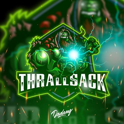 THRALLSACK ESPORTS LOGO art branding character design esports esports logo fiverr gaming illustration logo mascot mascot logo streamer vector youtube