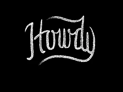 Howdy lettering procreate